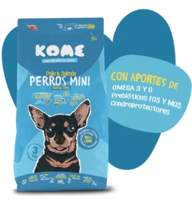 Pienso Perros Mini con Pollo y Salmón + Galletitas naturales - KOME